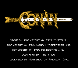 Conan (Button Fix) Title Screen